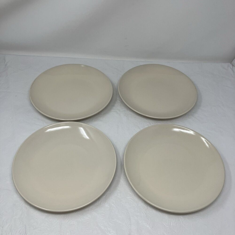 IKEA Dinnerware Fargrik Salad Plates Set Of 4 #12011 8” Light Beige Sand